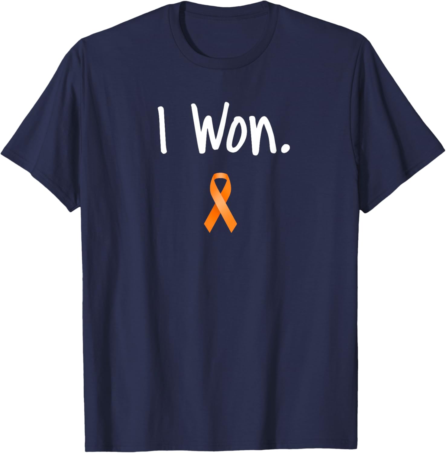 Leukemia Cancer Survivor, I Won Leukemia Cancer Awareness T-Shirt - T-Shirt | Navy