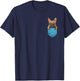 Cute Pet Animal Dog Breeder Gift Pocket French Bulldog Men Women Girls Kids T-Shirt - T-Shirt | Navy