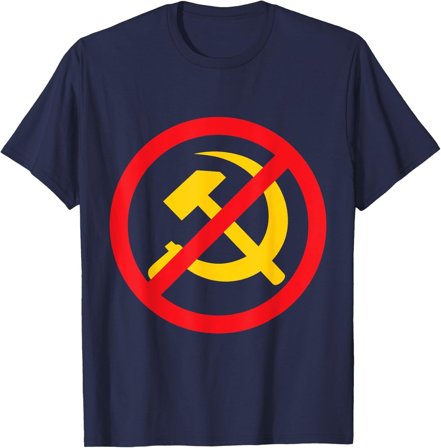 Say No To Communism and Anti Commie T-Shirt - T-Shirt | Navy