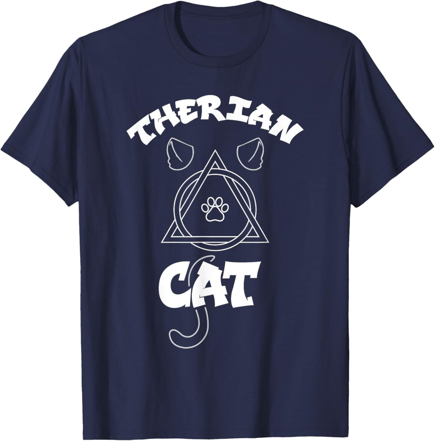 Therian Cat Kin Alter Kin Otherkin Therian T-Shirt - T-Shirt | Navy