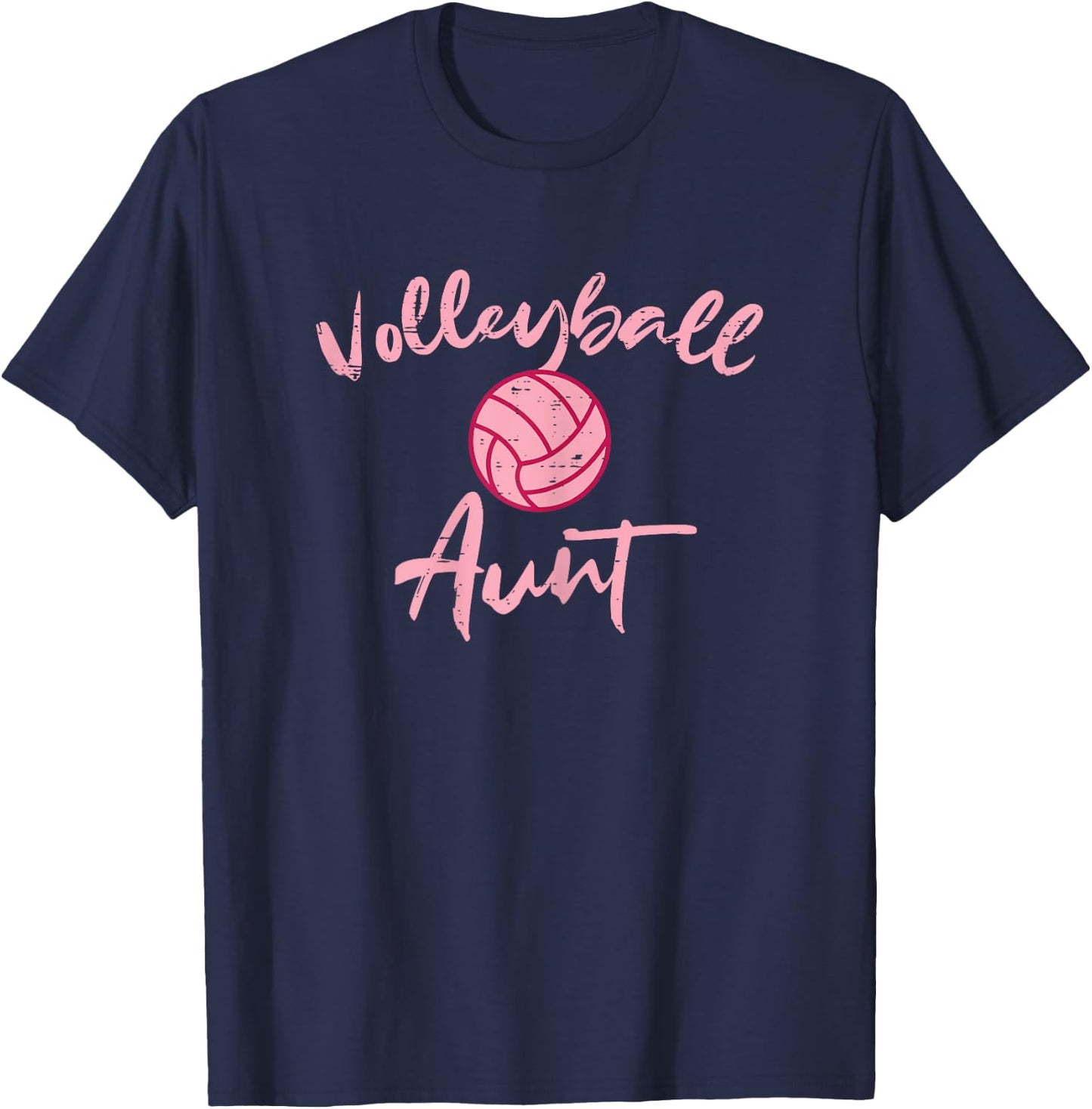 Volleyball Aunt Cute Mothers Day Sports Aunty Auntie Women T-Shirt - T-Shirt | Navy
