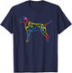 Tie Dye Dalmatian Rainbow Print Dog Pup Hippie Peace Gift Men Women Kids T-Shirt - T-Shirt | Navy