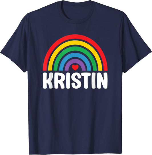 I Love Kristin Cute Kristin Lover T-Shirt - T-Shirt | Navy