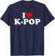 I Love K-pop - Heart T-Shirt - T-Shirt | Navy