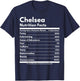 Chelsea Nutrition Facts Gift Funny Personalized Name Chelsea T-Shirt - T-Shirt | Navy