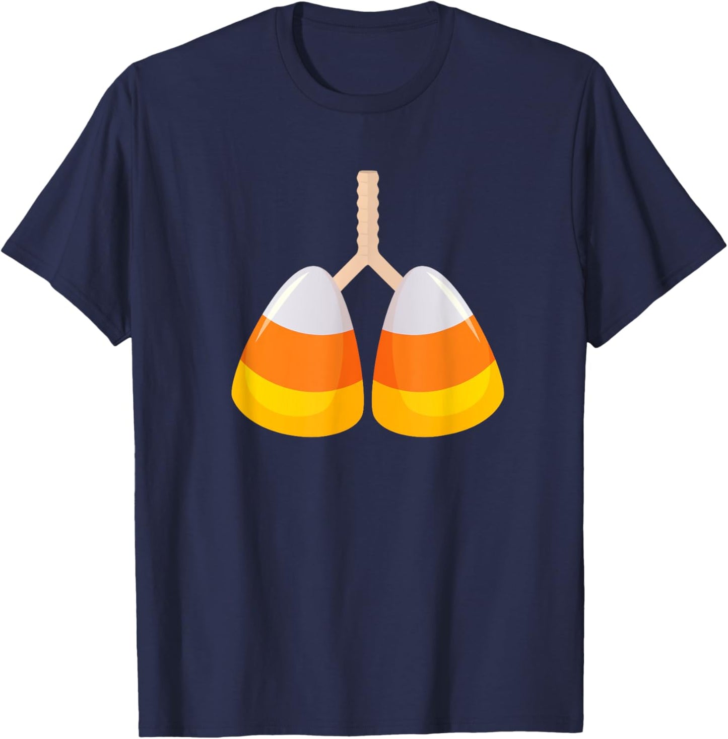 Halloween NICU Respiratory Therapist RT Lung Squad Candycorn T-Shirt - T-Shirt | Navy