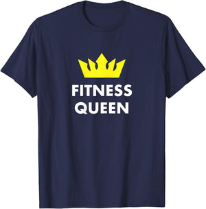 Fitness Queen Workout Gym Lifestyle Gift T-Shirt - T-Shirt | Navy
