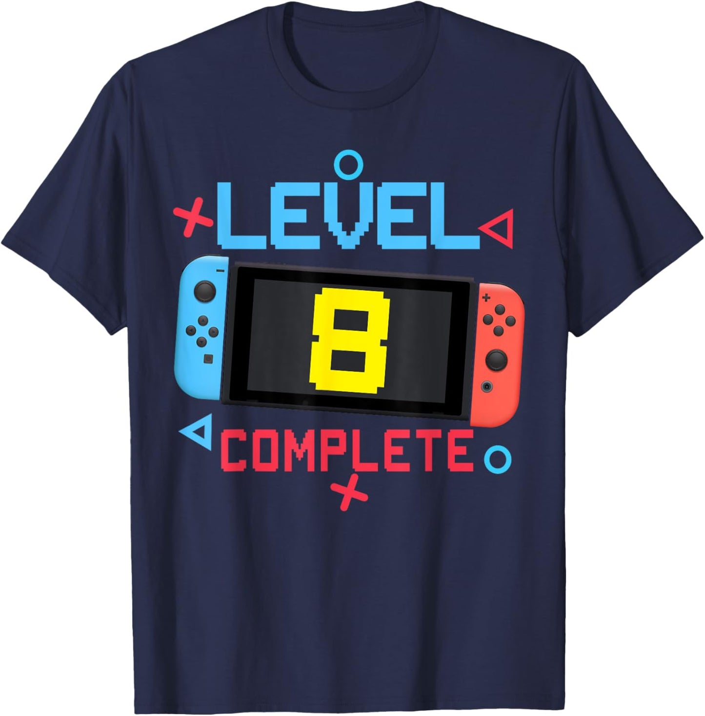 Level 8 Complete Boy 8 Years Old Bday 8th Birthday Gifts T-Shirt - T-Shirt | Navy