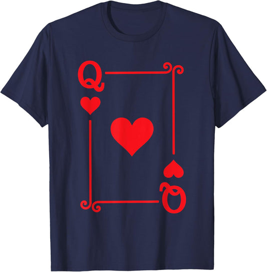 Playing Cards Costume - Queen Hearts Card - Queen Card T-Shirt - T-Shirt | Navy