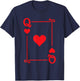 Playing Cards Costume - Queen Hearts Card - Queen Card T-Shirt - T-Shirt | Navy
