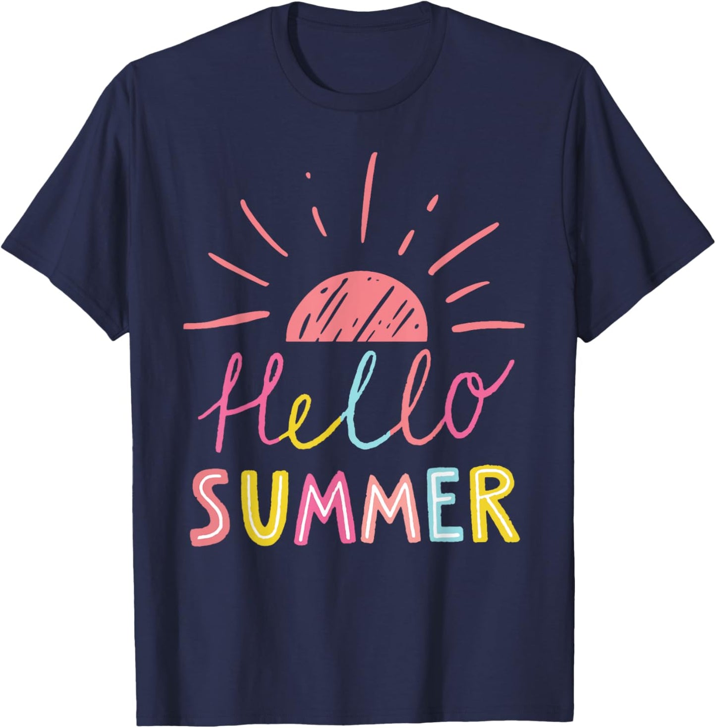 Hello Summer End of School Year Teacher Shirts Kid T-Shirt - T-Shirt | Navy