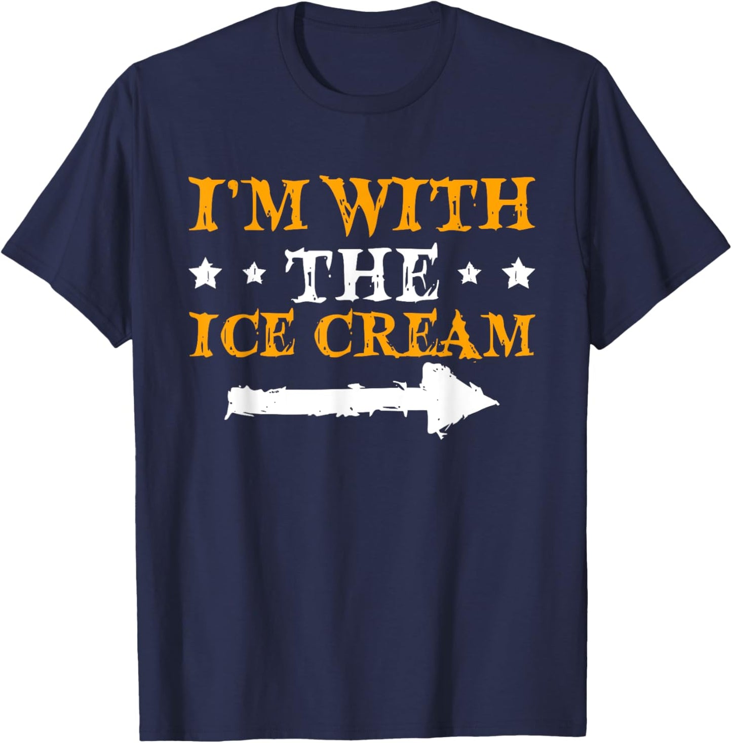 I'm With The Ice Cream Funny Couple Halloween Men Women T-Shirt - T-Shirt | Navy