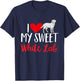 I Love My Sweet White Lab White Labrador Retriever T-Shirt - T-Shirt | Navy