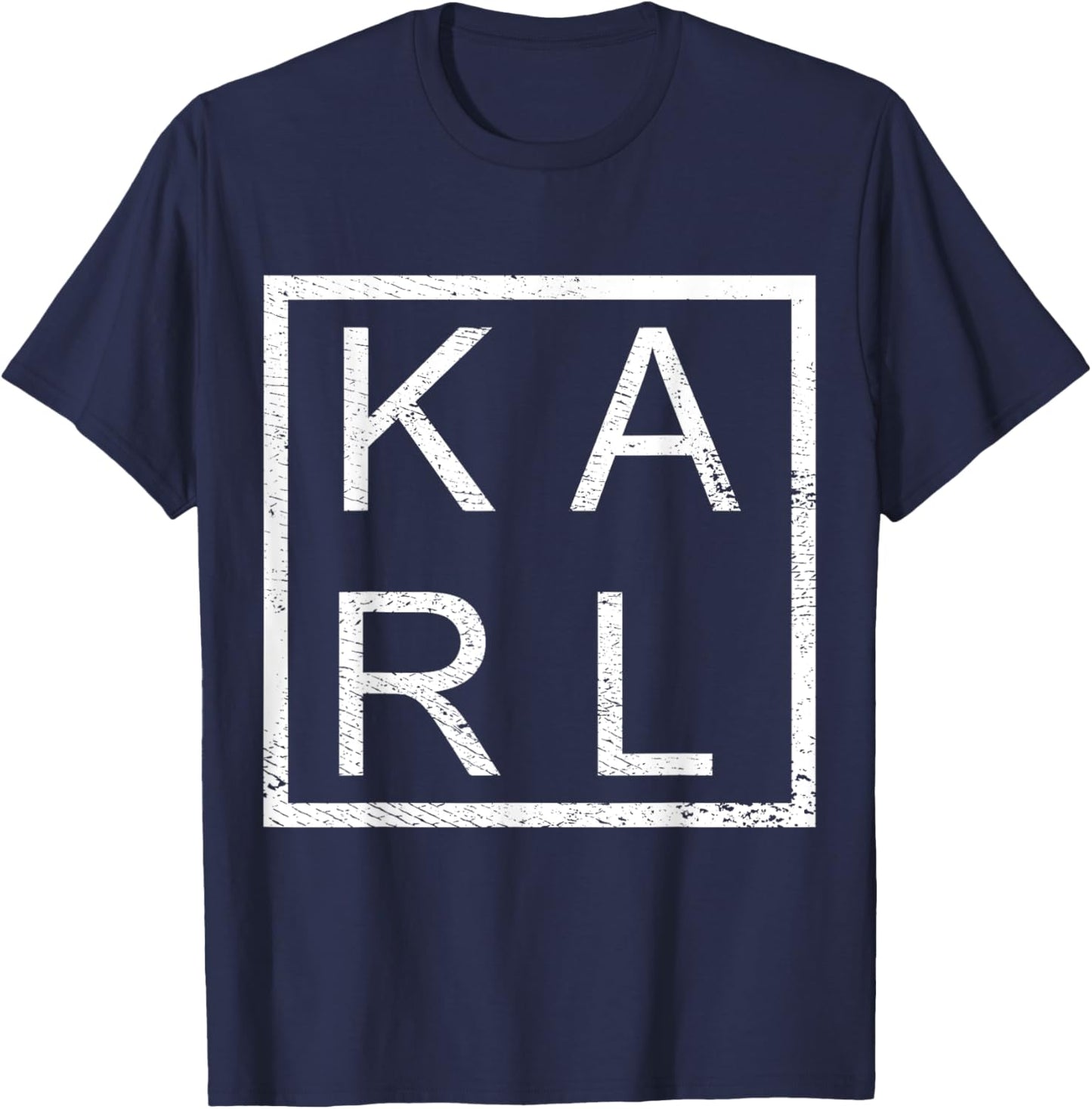 Karl Personalized, Karl Name, Boy Man Karl T-Shirt - T-Shirt | Navy