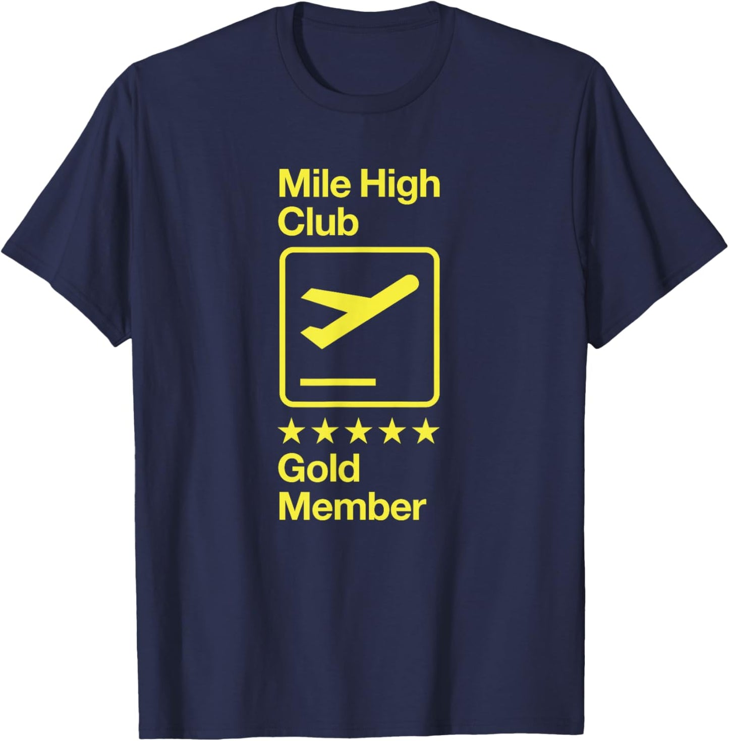Mile High Club Gold Member T-Shirt - T-Shirt | Navy