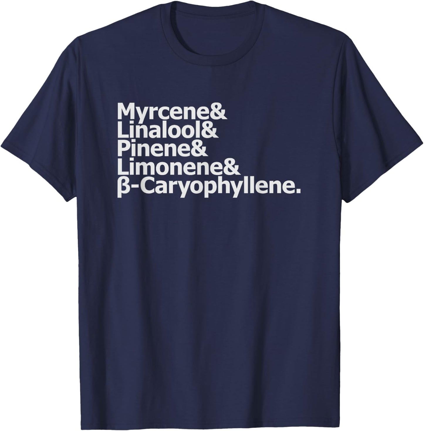 Weed Stoner Terpene Myrcene Linalool Pinene Limonene T Shirt T-Shirt - T-Shirt | Navy