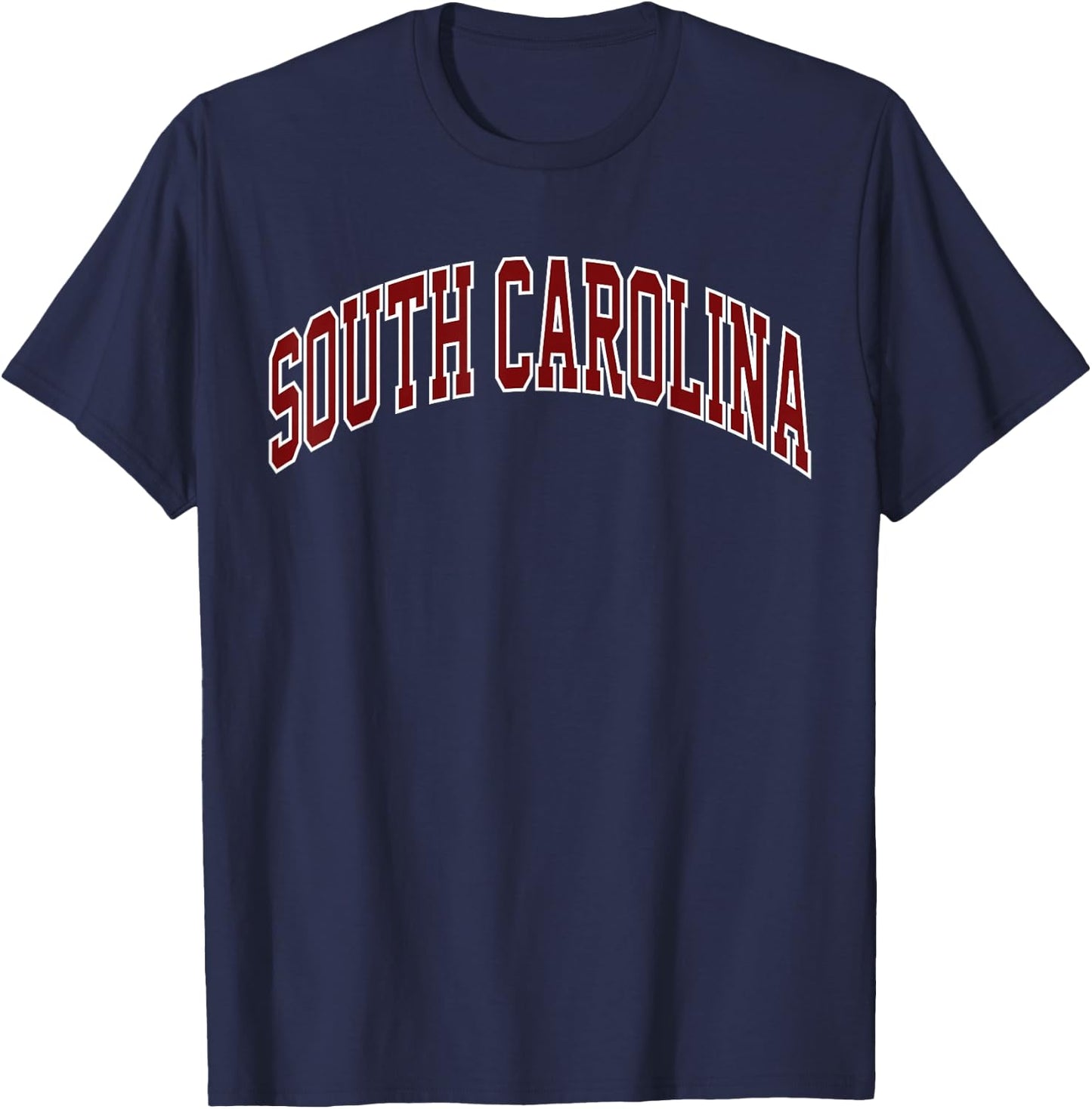 Retro South Carolina Souvenir South Carolina Red White Black T-Shirt - T-Shirt | Navy