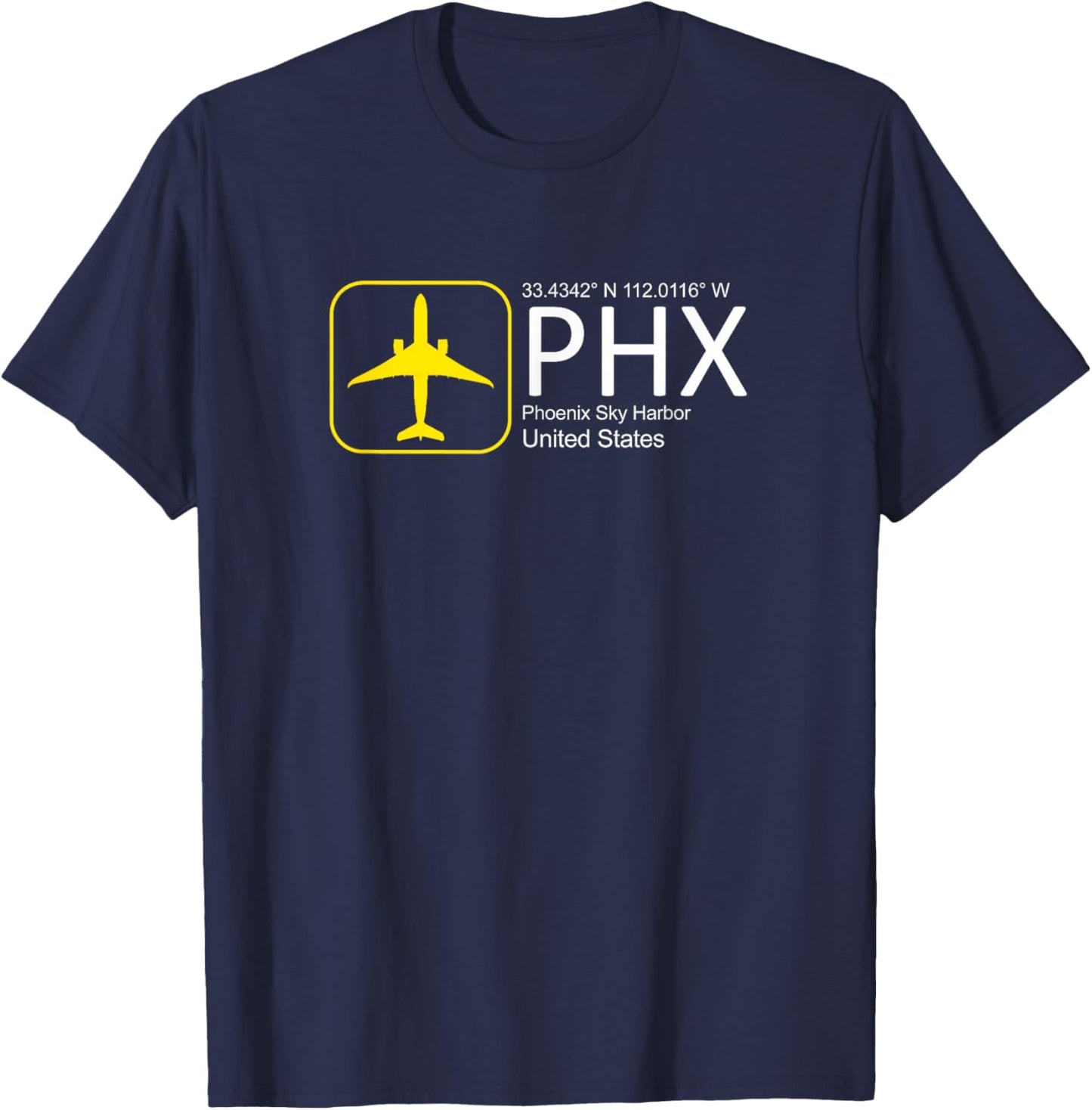 PHX Sky High Phoenix Airport Merch for Aviation Enthusiasts T-Shirt - T-Shirt | Navy