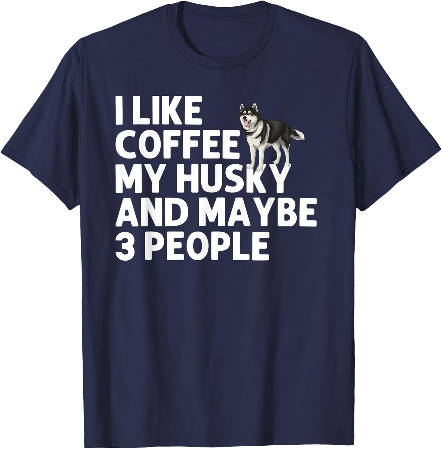 Husky Design Women Siberian Husky Dog Husky Lover T-Shirt - T-Shirt | Navy