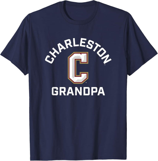 College of Charleston Cougars Arched Grandpa T-Shirt - T-Shirt | Navy