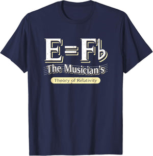 E=Fb Piano Player Teacher Humor Pianist Theory Of Relativity T-Shirt - T-Shirt | Navy
