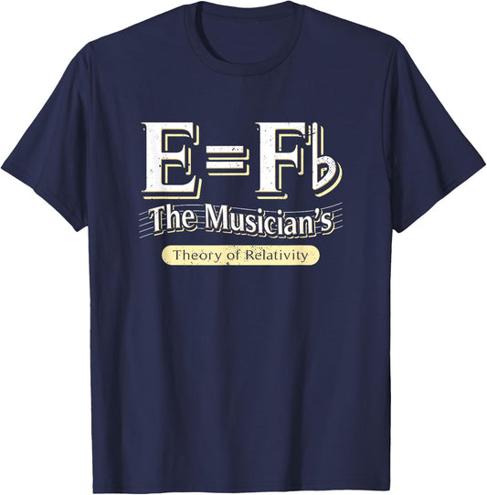 E=Fb Piano Player Teacher Humor Pianist Theory Of Relativity T-Shirt - T-Shirt | Navy