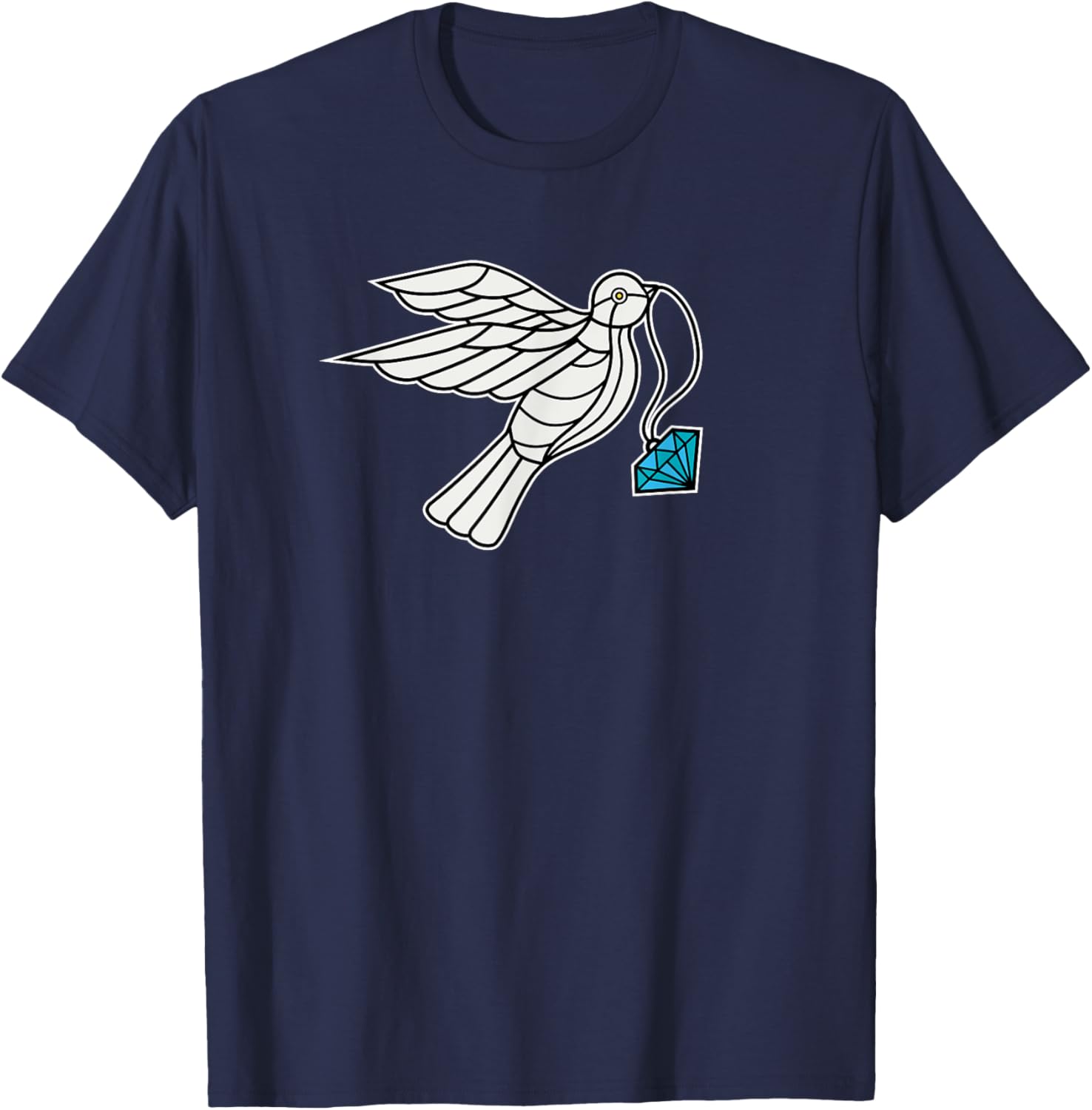 Diamond Doves T-Shirt - T-Shirt | Navy