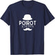 Poirot Knows Hat Mustache T-Shirt - T-Shirt | Navy