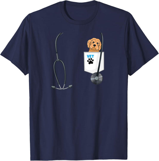 Future Veterinarian Costume Vet Outfit School Career Day T-Shirt - T-Shirt | Navy