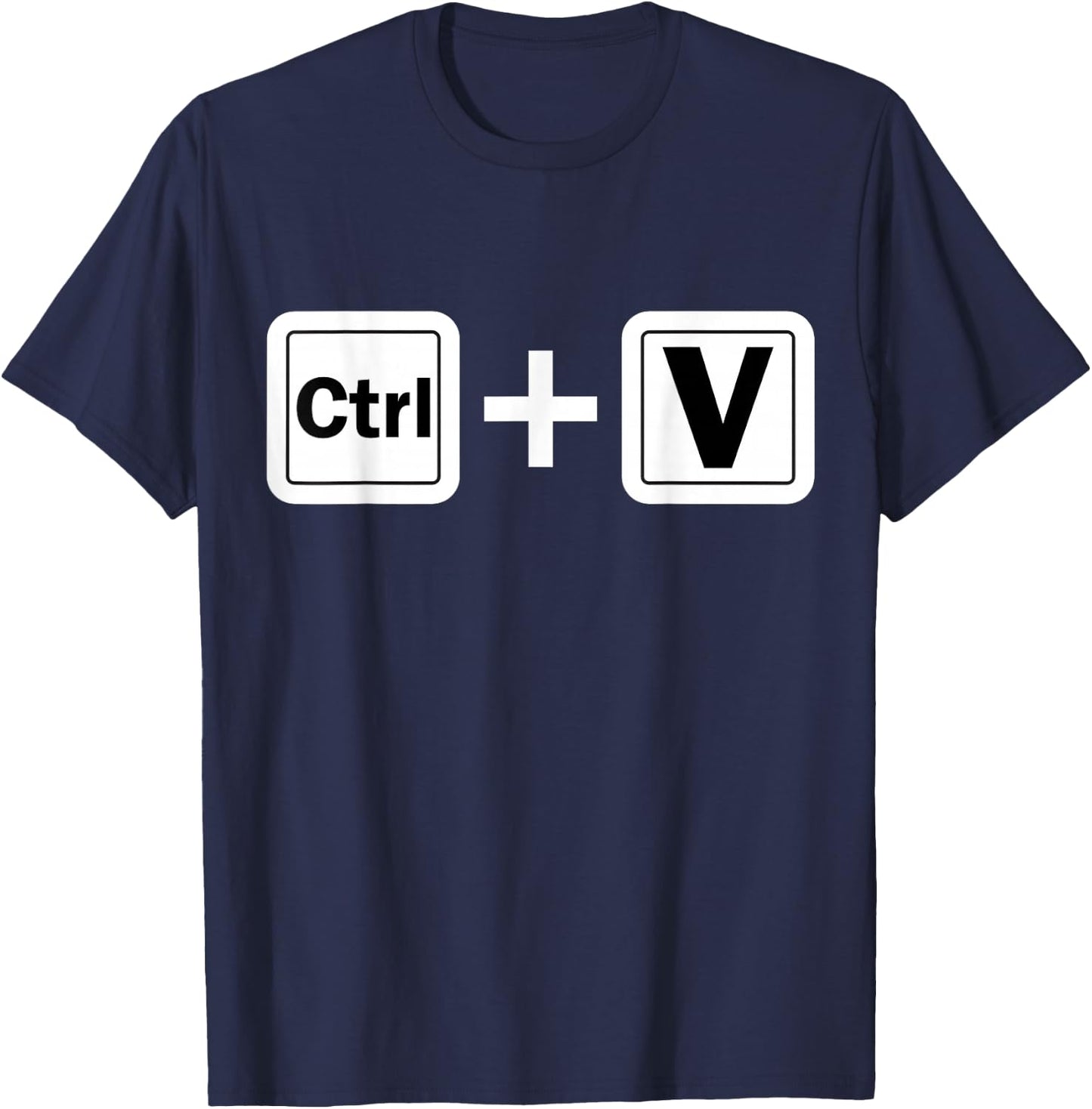 Ctrl V Funny Family Matching Copy Paste T-Shirt - T-Shirt | Navy