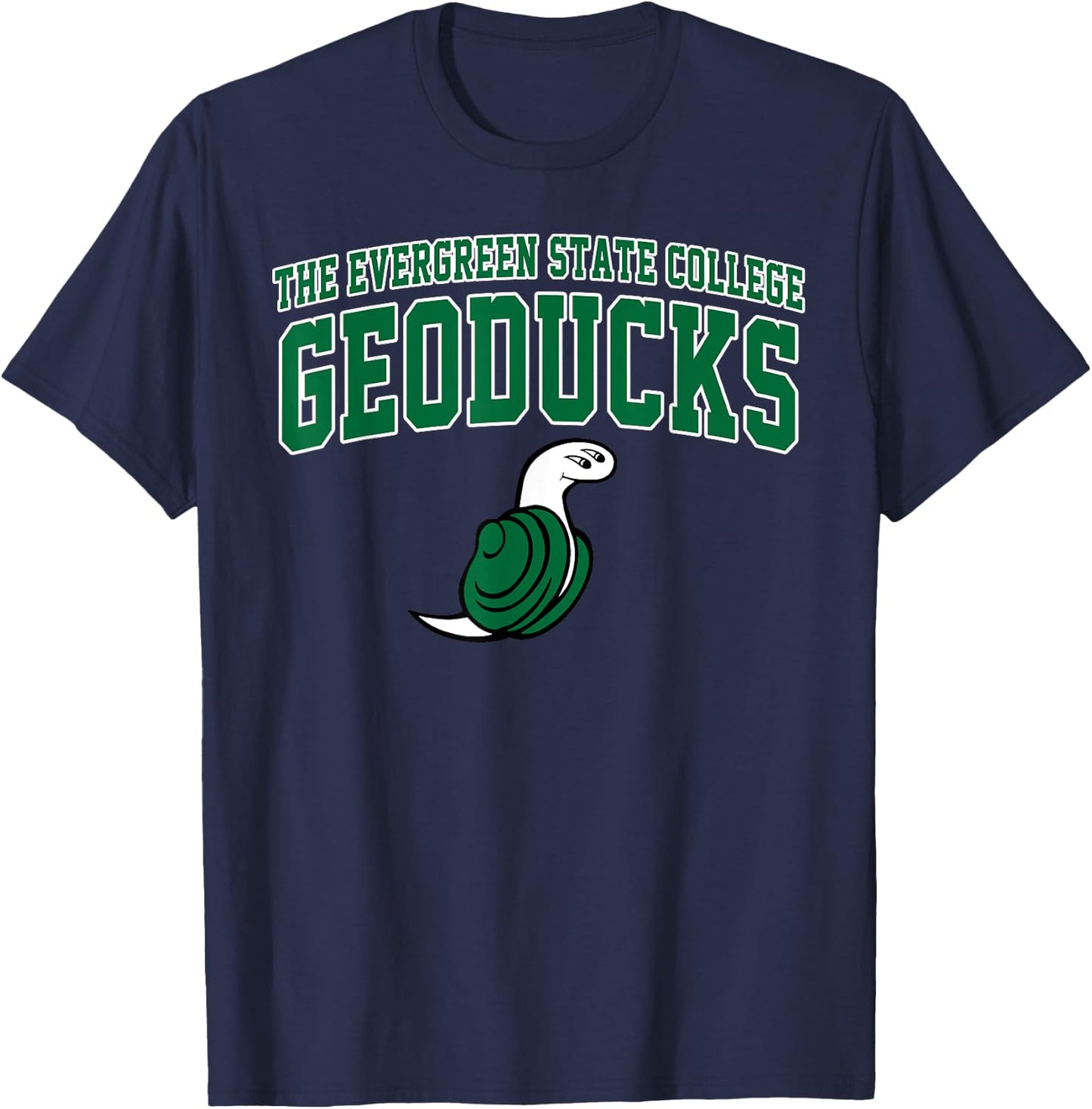 Evergreen State College Geoducks Arch Vintage Sports Design T-Shirt - T-Shirt | Navy
