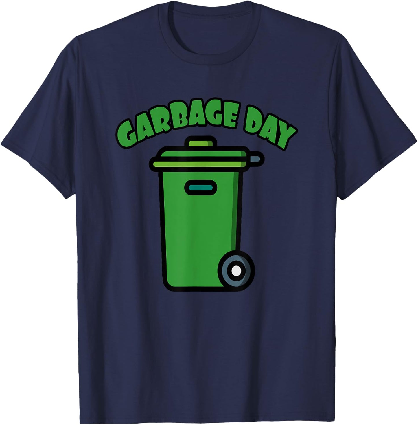 Kids Trash Can & Garbage Day Shirt & Garbage Bin T-Shirt - T-Shirt | Navy
