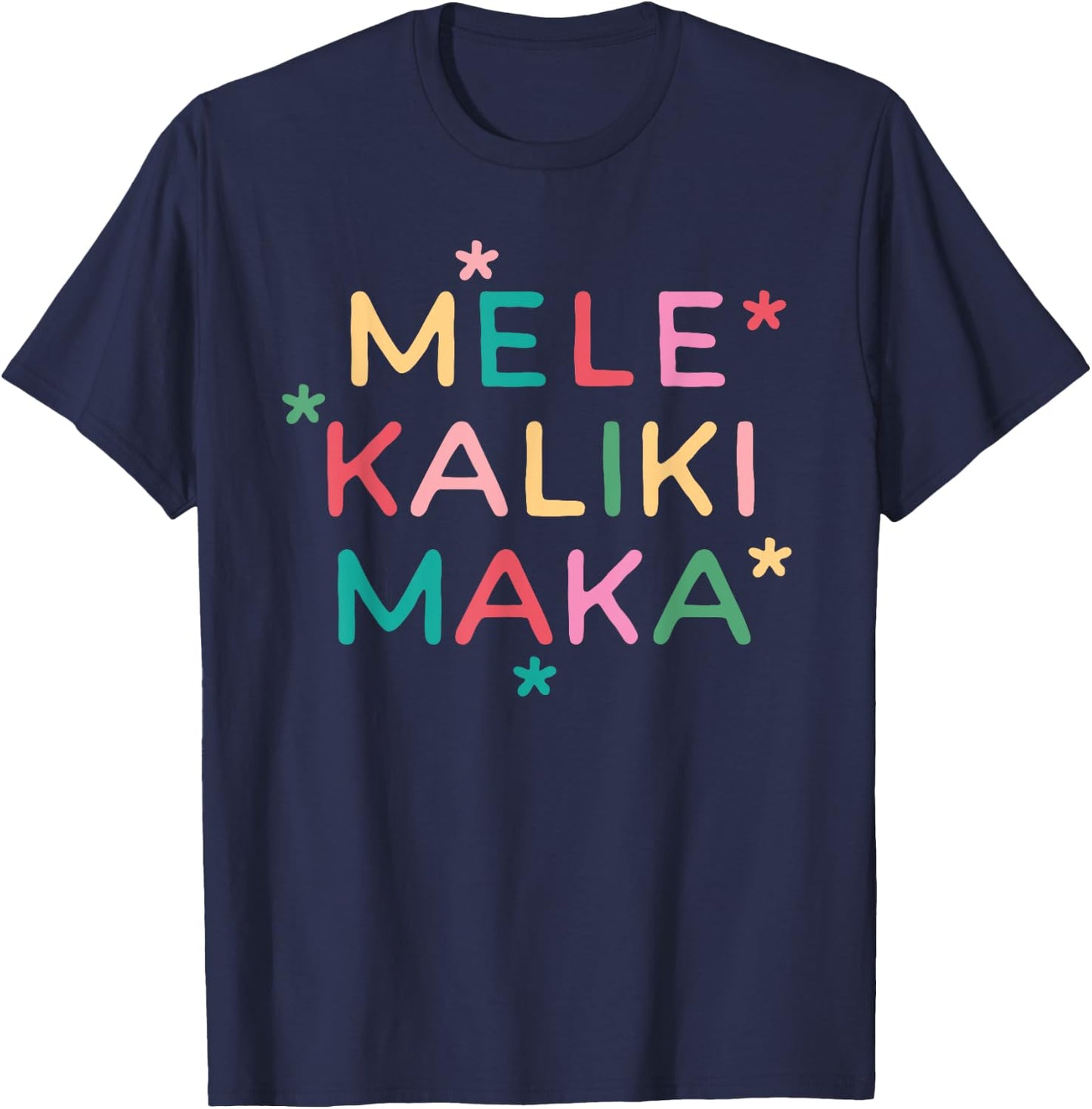 Retro Mele Kalikimaka Tropical Vintage Hawaiian Christmas T-Shirt - T-Shirt | Navy