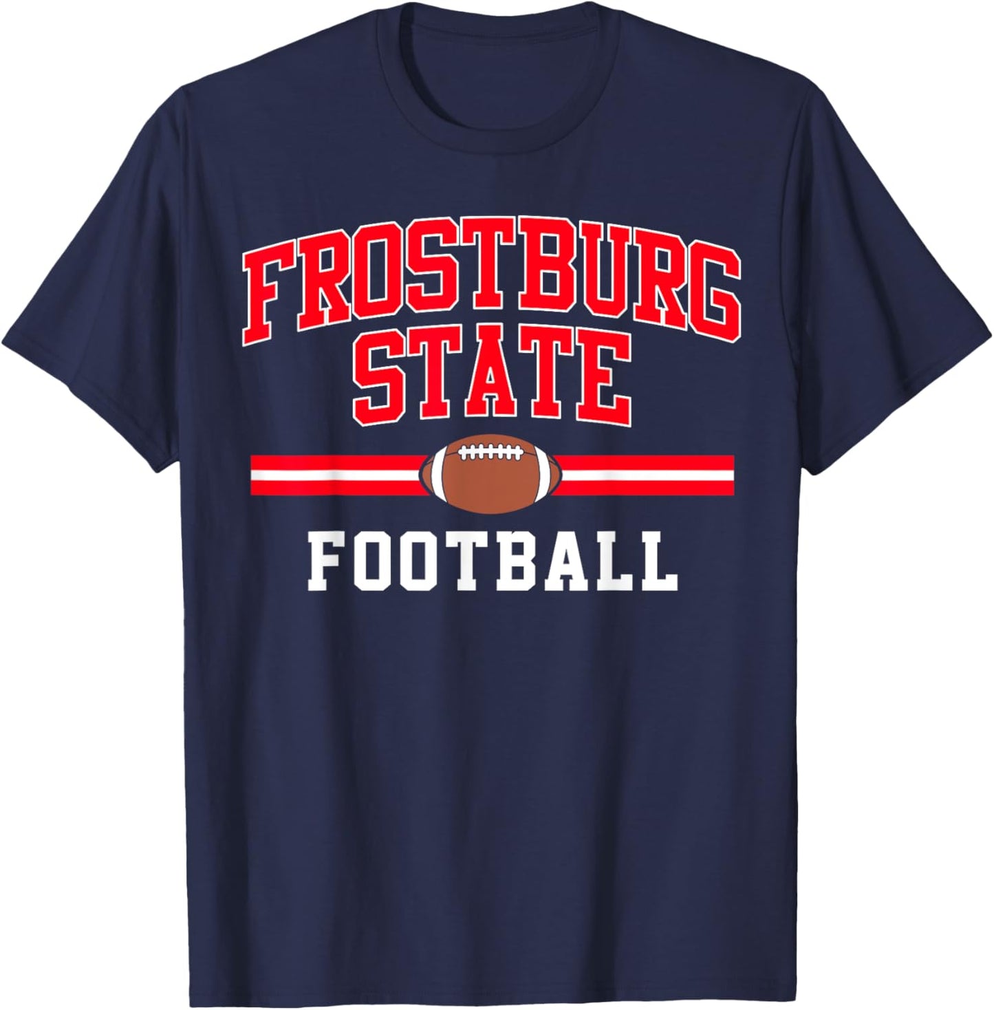 Frostburg State University Football Arch Vintage Design T-Shirt - T-Shirt | Navy