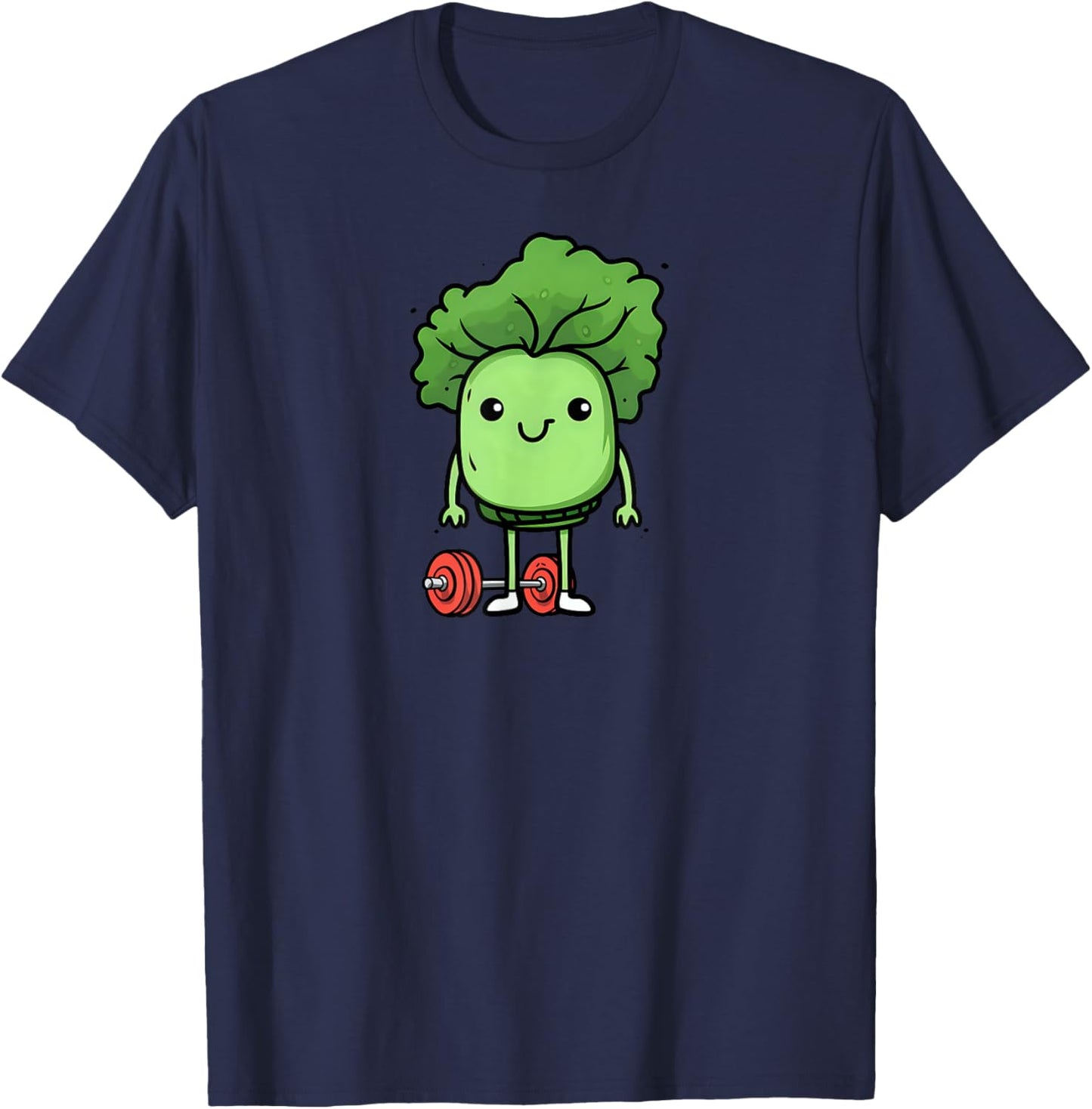 Kale As A Bodybuilder Design Vegan Athlete T-Shirt - T-Shirt | Navy