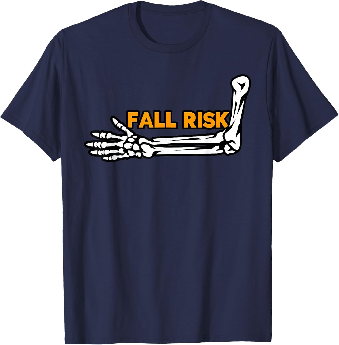 Fall Risk Funny Mountain Bike T-Shirt - T-Shirt | Navy