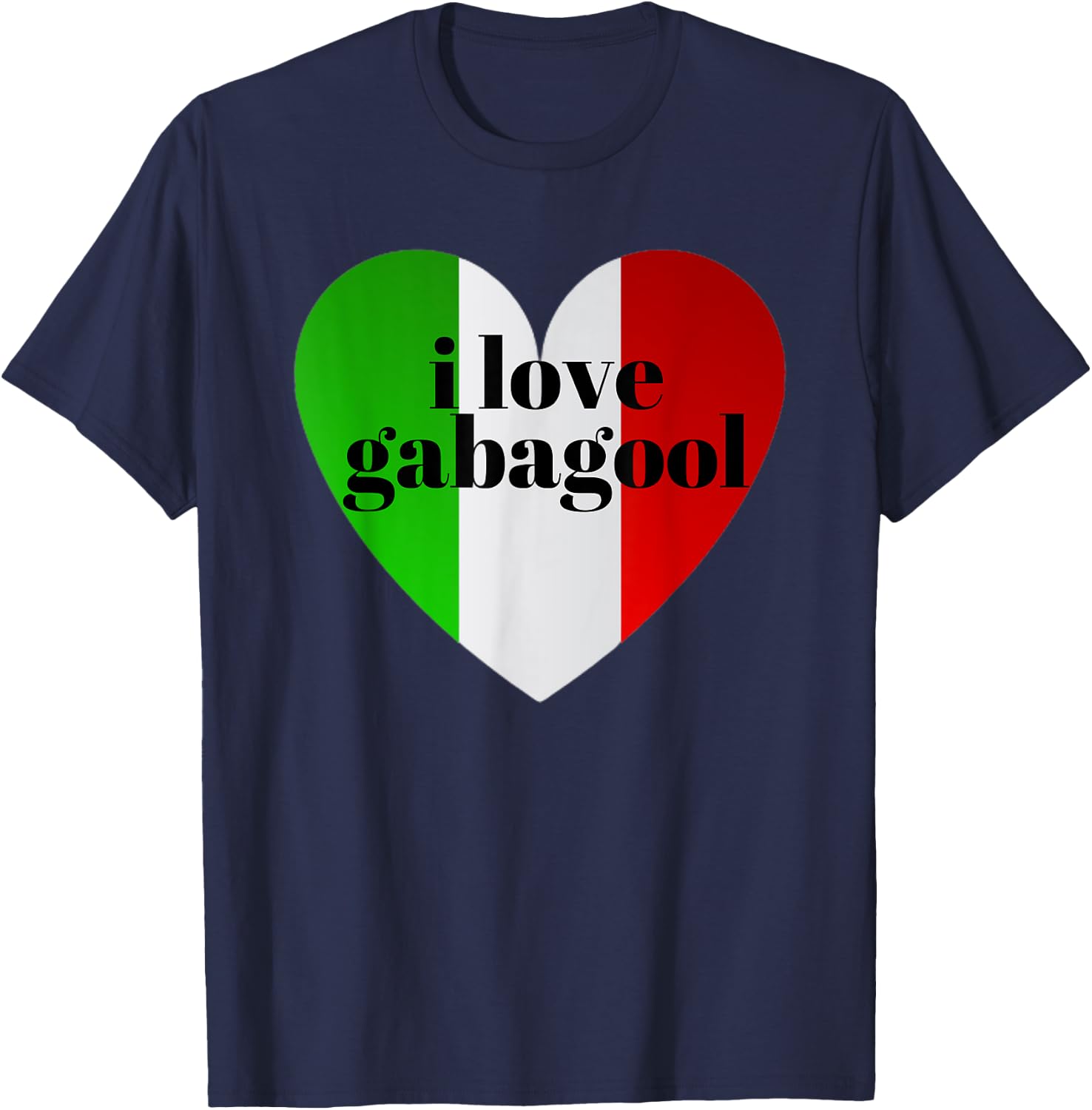 Funny I Love Gabagool Italian Flag Coldcut Humor Slang Men T-Shirt - T-Shirt | Navy