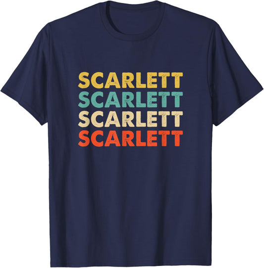 Scarlett Name T-Shirt - T-Shirt | Navy