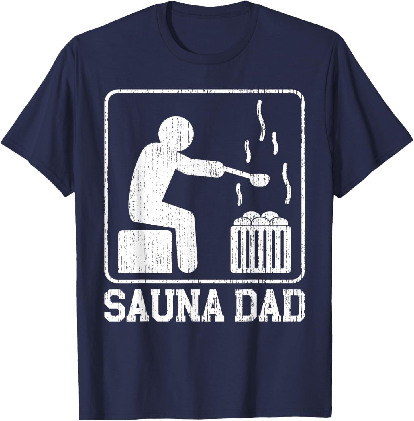 Sauna Dad Sauna T-Shirt - T-Shirt | Navy