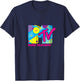 Mademark x MTV - MTV Logo Retro 1980s Spring Break Retro T-Shirt - T-Shirt | Navy