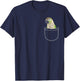 Green Cheek Conure In Pocket Parrot Bird Conure T-Shirt - T-Shirt | Navy