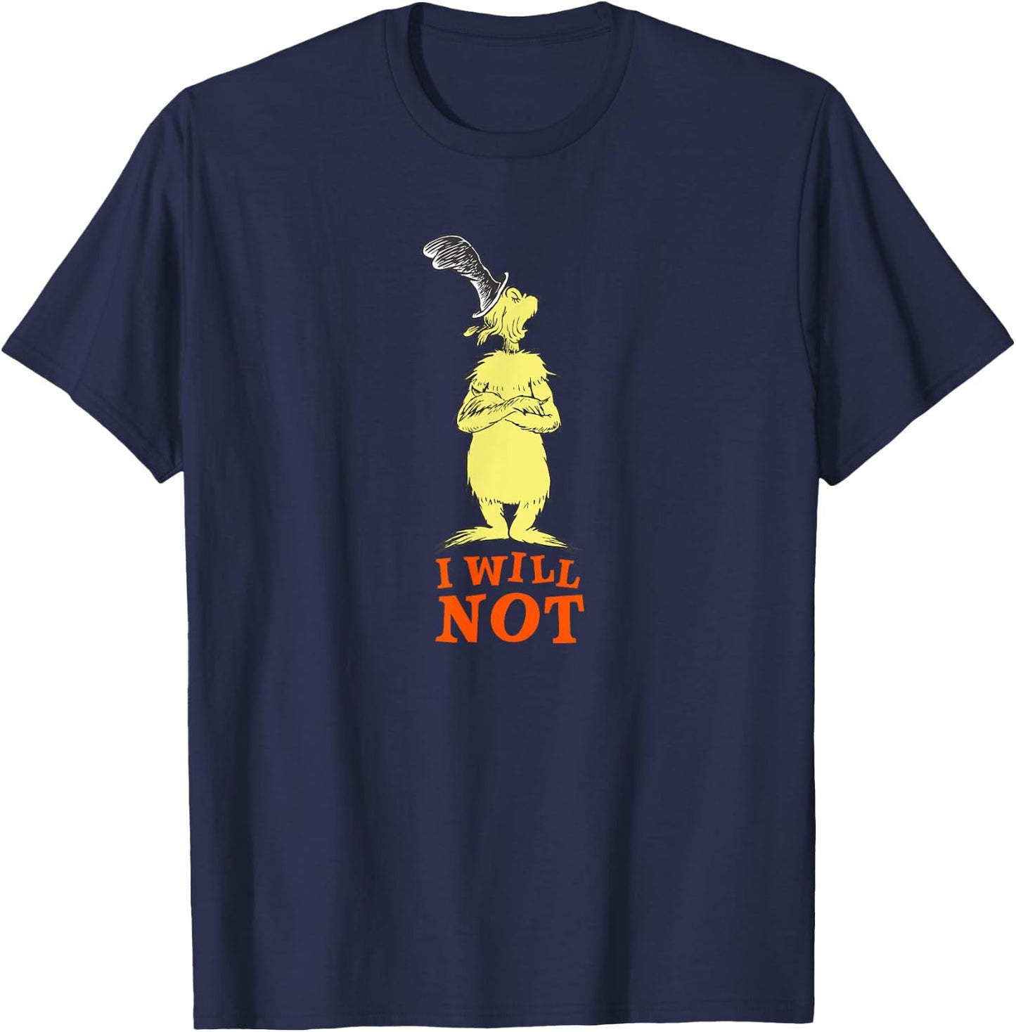 Dr. Seuss Green Eggs and Ham "I Will Not" T-Shirt - T-Shirt | Navy