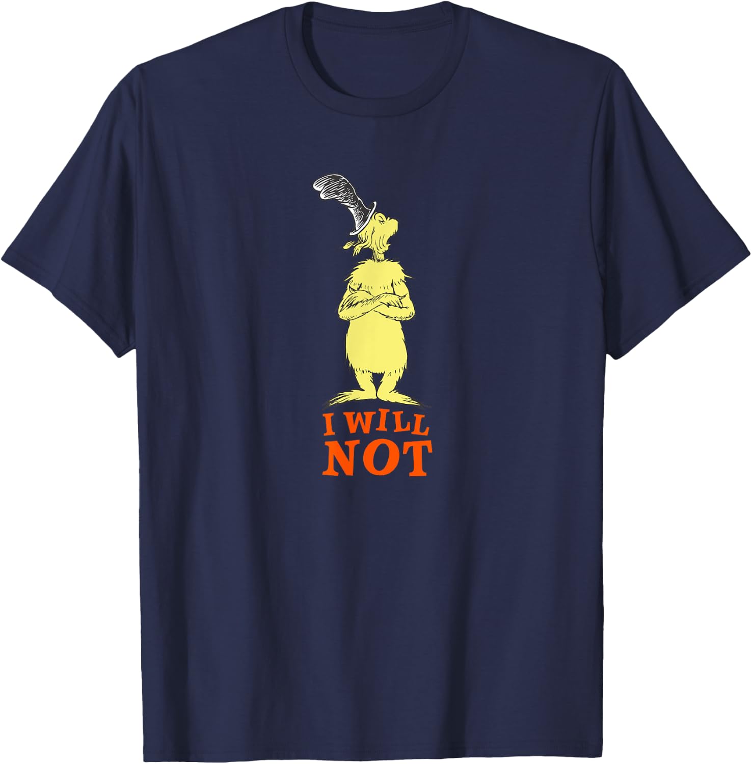 Dr. Seuss Green Eggs and Ham "I Will Not" T-Shirt - T-Shirt | Navy