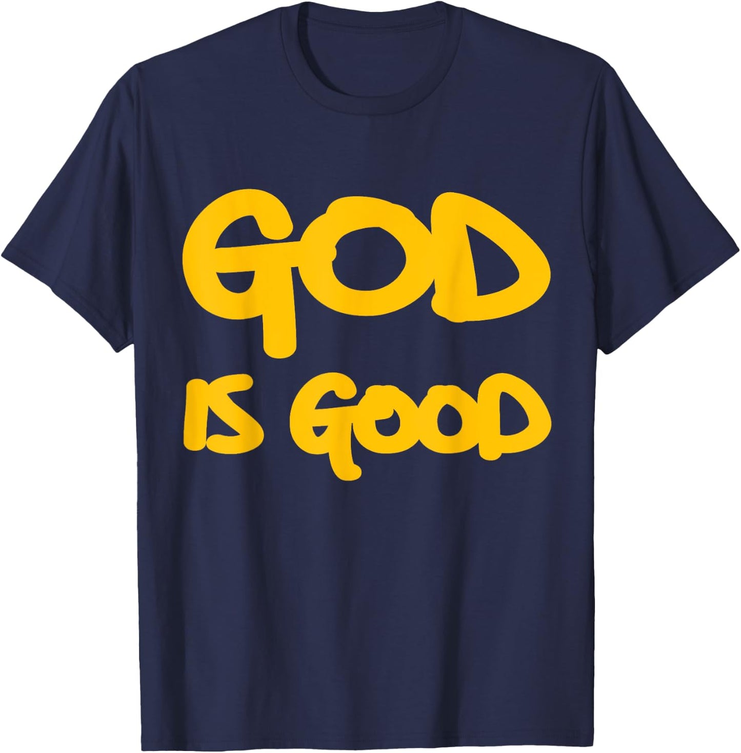 God is Good Yellow Christian Shirt T-Shirt - T-Shirt | Navy