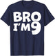 9 Year Old BDay Decorations Son Boy 9yr 9th Birthday T-Shirt - T-Shirt | Navy