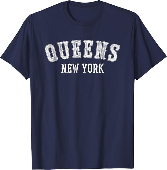 Queens New York Baseball T-Shirt - T-Shirt | Navy