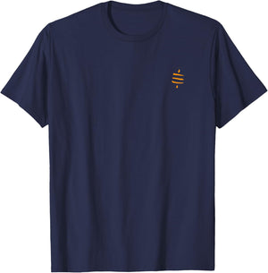 Bitcoin Satoshi Sats klein Symbol Logo dezent zurückhaltend T-Shirt - T-Shirt | Navy