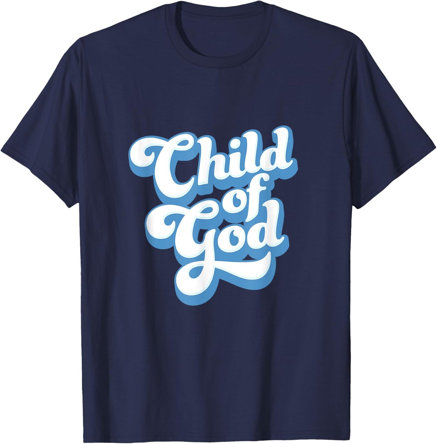 Child of God, Vintage Style Christian Gift T-Shirt - T-Shirt | Navy