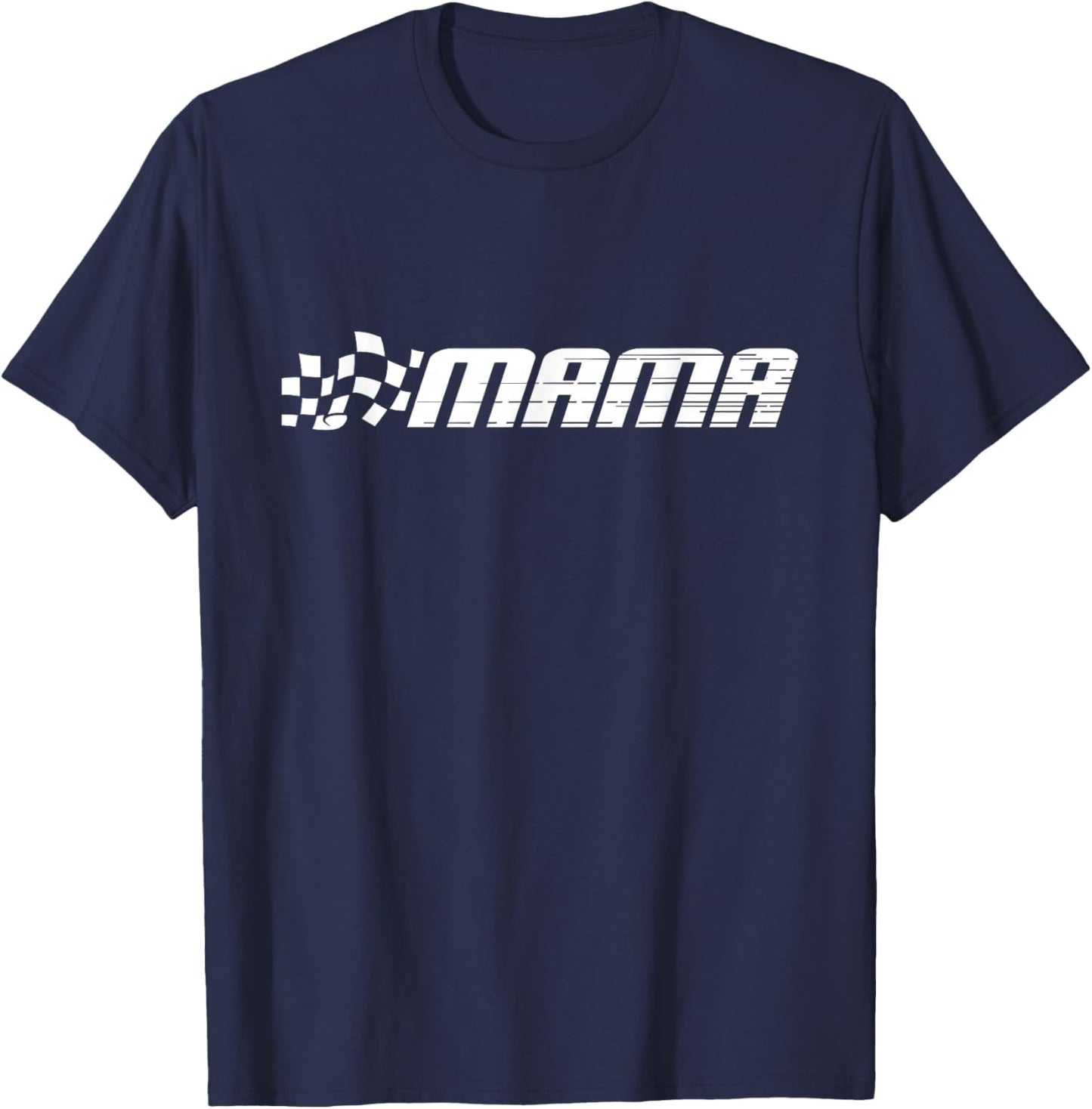 Racing Birthday Party Matching Family Race Car Pit Crew Mama T-Shirt - T-Shirt | Navy
