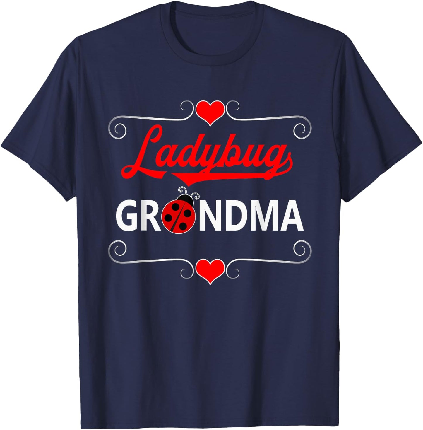 Ladybug Grandma Ladybird Cute T-Shirt - T-Shirt | Navy